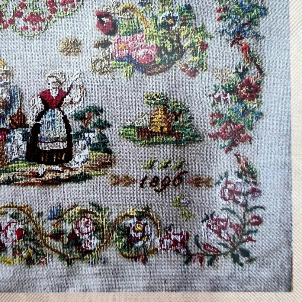 Reflets de Soie Anais Curveur 1896 Cross Stitch Pattern Sampler Reproduction